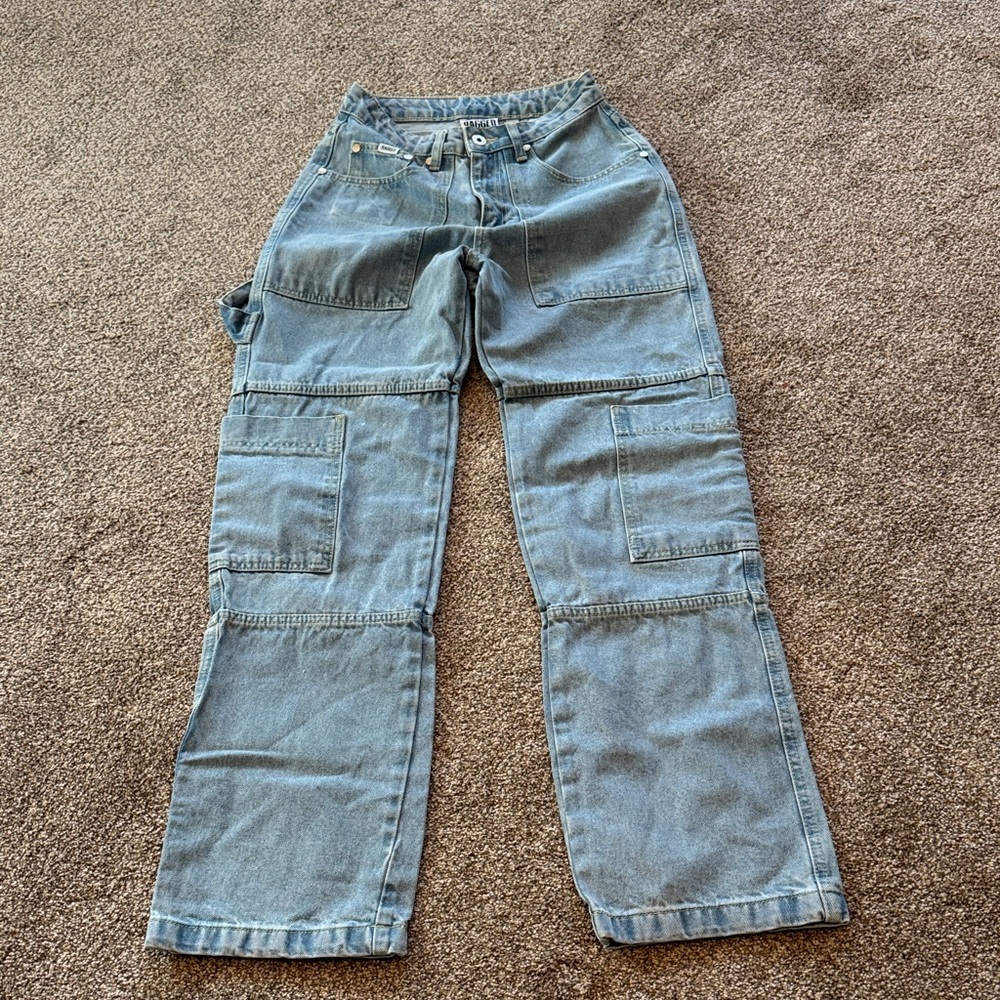 Women's Light Blue Carpenter Jeans - Casual Workwear